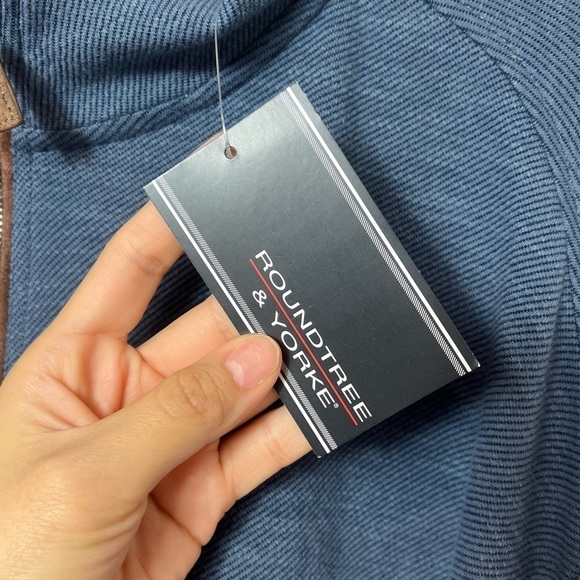 Roundtree & Yorke Blue Zip Up Men 3XT Sweater Brand New - Picture 4 of 5